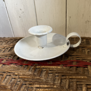 Bougeoir rat de cave en tôle émaillée