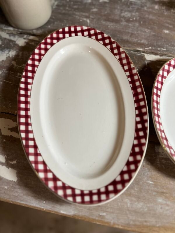 Charles, le plat ovale Sarreguemines série "Ecossais"