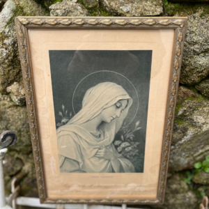 Gravure ancienne "Souvenir de l'immaculée conception"