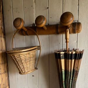 Patère en bois tourné façon bambou