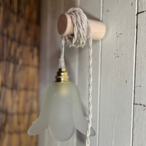 Lampe baladeuse en verre dépoli