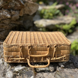 Petit panier rectangulaire en osier