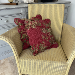 Paire de coussins en boutis cousu mains Marinette