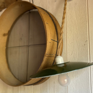 Lampe d'atelier en tôle émaillée